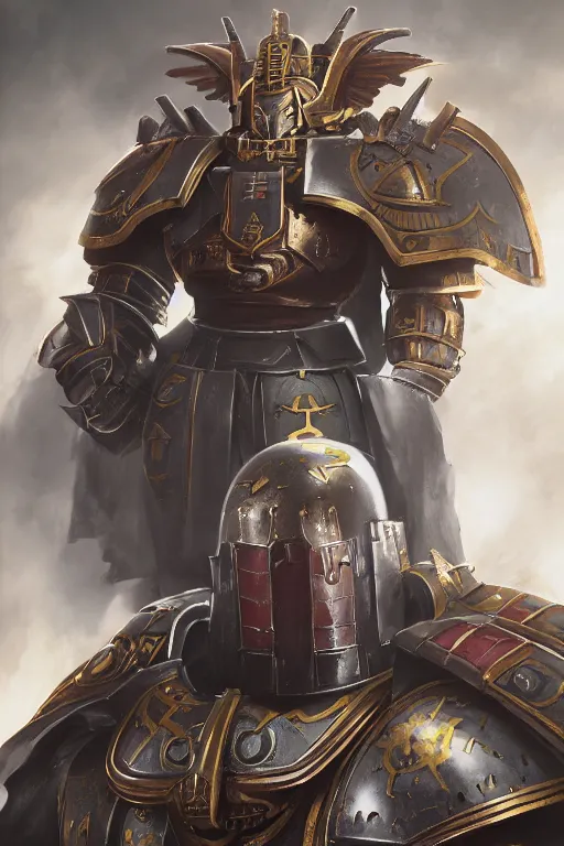 Image similar to armor portrait heros warhammer 4 0 k horus heresy fanart - the primarchs emperor by johannes helgeson animated with vfx concept artist & illustrator global illumination ray tracing hdr fanart arstation zbrush central hardmesh 8 k octane renderer comics stylized