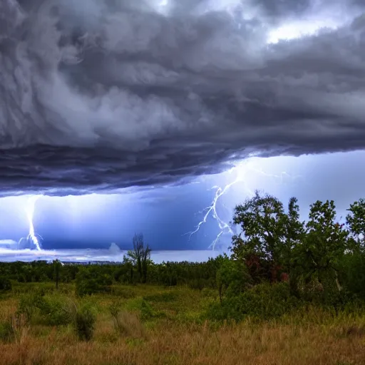 Image similar to wild weather rolling in on blue moon station