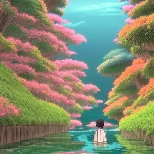 Image similar to beautiful nature scenery from Spirited Away (2001)