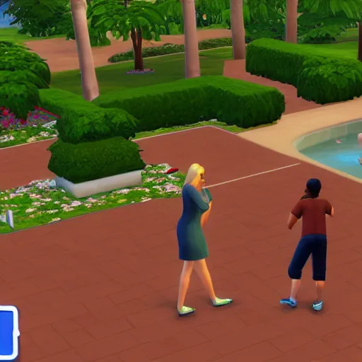 Prompt: a screenshot from the sega genesis version of the sims 4
