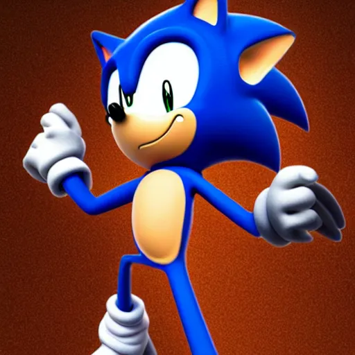 Image similar to sonic the hedgehog dabbing