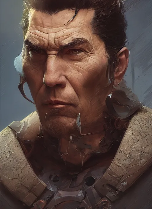 Image similar to Portrait of Kramer, marvel comics, dark, intricate, highly detailed, smooth, artstation, digital illustration by Ruan Jia and Mandy Jurgens and Artgerm and Wayne Barlowe and Greg Rutkowski and Frank Frazetta