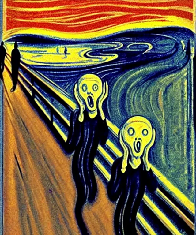 Image similar to artistic impression the scream