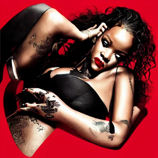 Prompt: Rihanna - Anti album coverart