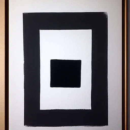 Image similar to a realistic charcoal drawing of a black square floating over the ocean in the style of Marco Tirelli