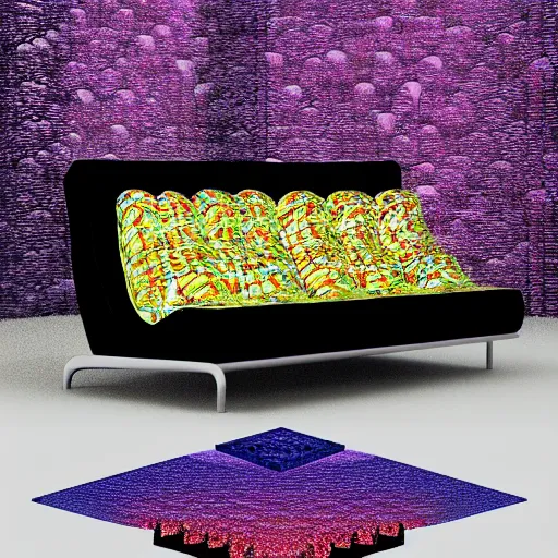 Prompt: hovering innovative fractal city prism civet mercury futon crystal, by georgia o'keefee and andy warhol and tom thomson, rendered in cinema 4 d, rococo, smooth