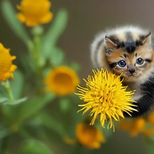 Image similar to photo of a bee that looks like a kitten