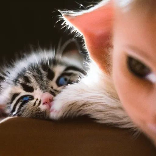 Image similar to award winning photograph of a kitten