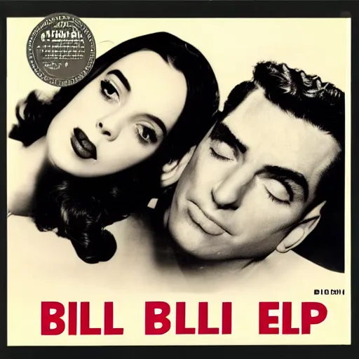 Prompt: an album cover named sleepfrom the 1940s of Billie eilish, dean martin album cover style