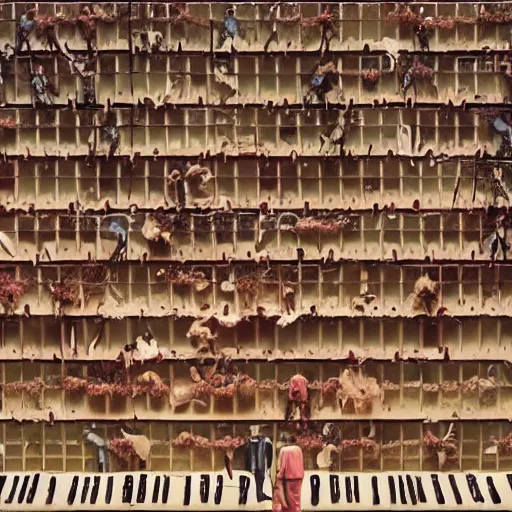 Image similar to The end of an organism, by Wes Anderson