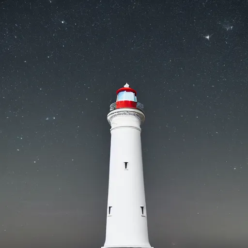 Prompt: A lighthouse in the middle of the universe