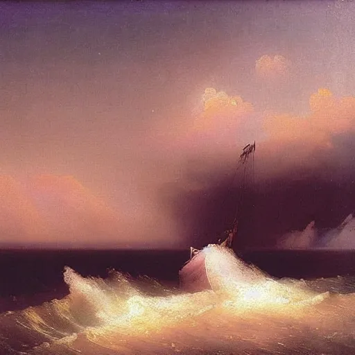 Prompt: painting by ivan aivazovsky