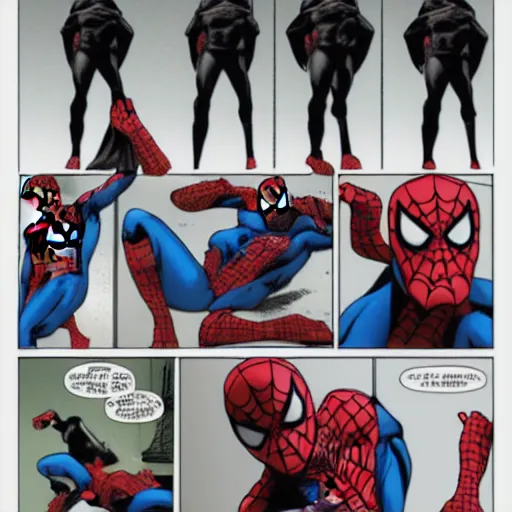 Prompt: spiderman meme with batmans