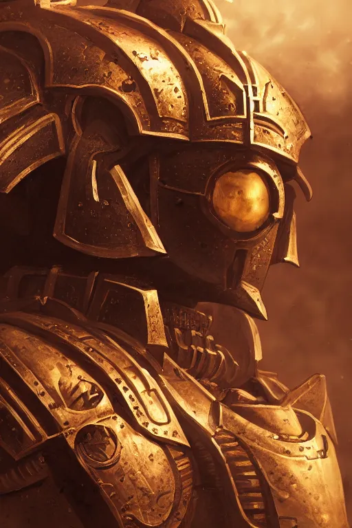 Image similar to armor portrait heros warhammer 4 0 k horus heresy fanart - the primarchs emperor by johannes helgeson animated with vfx concept artist & illustrator global illumination ray tracing hdr fanart arstation zbrush central hardmesh 8 k octane renderer comics stylized