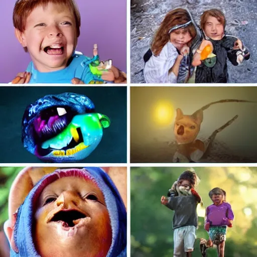 Prompt: each of these images should be used by the kids