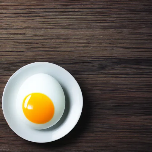 Prompt: a photograph of an egg, sitting on top a table, there is a table cloth with an ornate pattern. minimalistic,