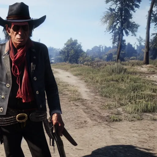 Image similar to keith richards in red dead redemption 2