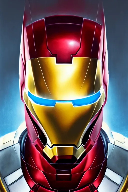 Image similar to elon musk as iron man with a face, realistic portrait, symmetrical, highly detailed, digital painting, artstation, concept art, smooth, sharp focus, illustration, cinematic lighting, art by artgerm and greg rutkowski and alphonse mucha