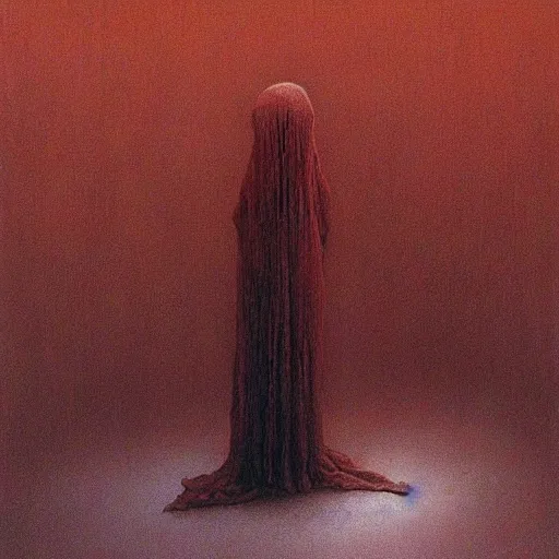 Image similar to Dry commuter ghost. Zdzisaw Beksinski.