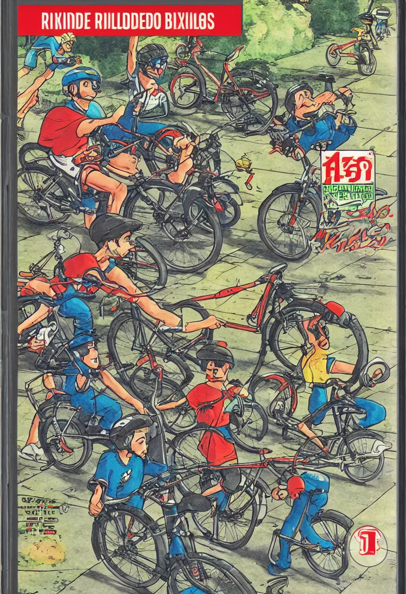 Image similar to Nintendo NES box art for a game about riding bicycles