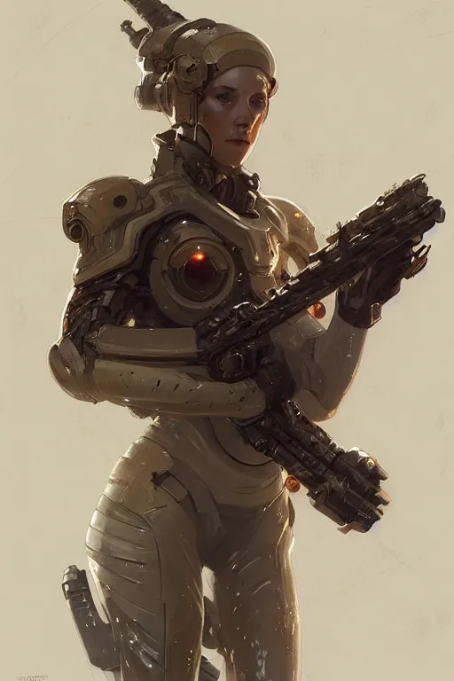 Image similar to A full portrait of a scifi heavy deep space flamethrower soldier, intricate, elegant, highly detailed, digital painting, artstation, concept art, smooth, sharp focus, illustration, art by Krenz Cushart and Artem Demura and alphonse mucha