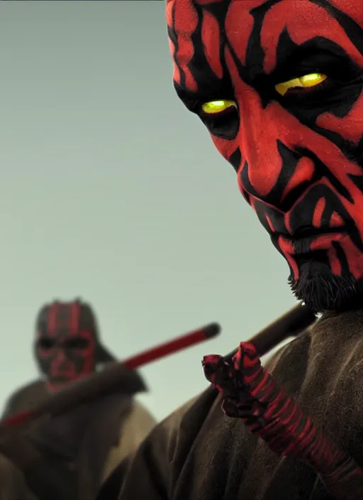 Image similar to highly detailed portrait darth maul with yellow eyes in gta v, unreal engine, fantasy art by greg rutkowski, global illumination, radiant light