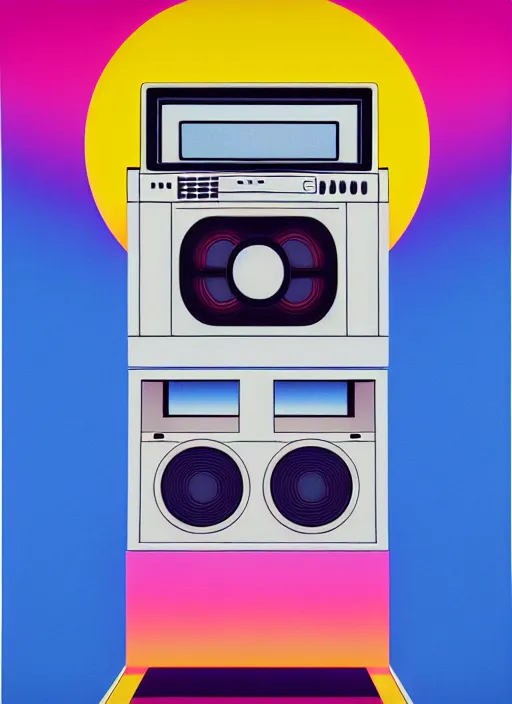 Image similar to boombox by shusei nagaoka, kaws, david rudnick, airbrush on canvas, pastell colours, cell shaded, 8 k