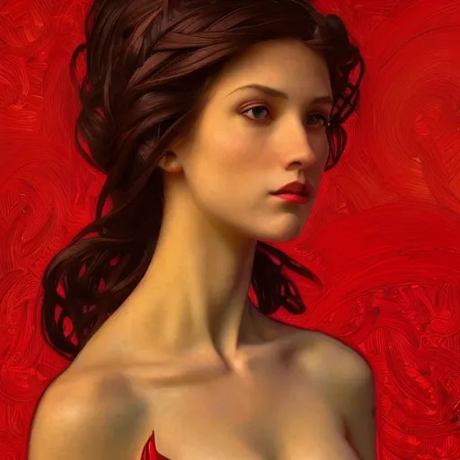 Image similar to portrait woman, homer simpson, trojan, red trees, intricate, elegant, highly detailed, digital painting, artstation, concept art, smooth, sharp focus, illustration, art by artgerm and greg rutkowski and alphonse mucha and william - adolphe bouguereau