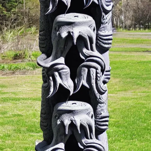 Image similar to cthulhu totem pole