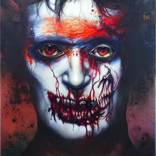 Image similar to UHD photorealistic Zombie Elvis, by Ayami Kojima, Amano, Karol Bak, Mark Brooks, tonalism, rich deep colors. Beksinski painting, art by Adrian Ghenie and Gerhard Richter. art by Takato Yamamoto. masterpiece