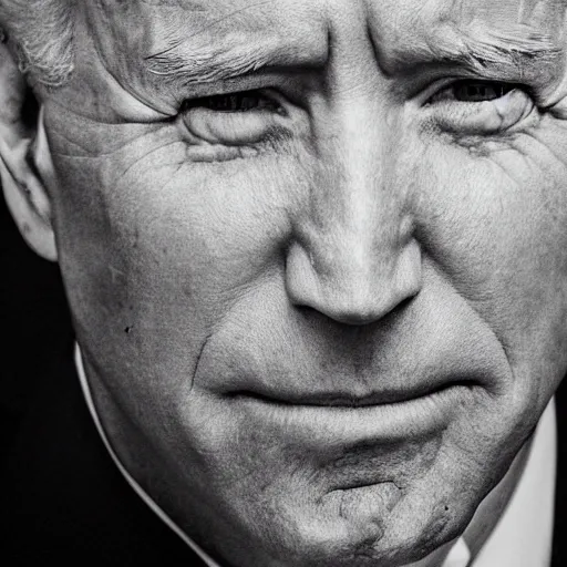 Prompt: Joe Biden as a police officer, black and white, high detail, portrait, close up, photorealistic, grit