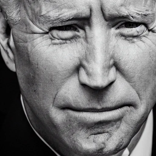 Image similar to Joe Biden as a police officer, black and white, high detail, portrait, close up, photorealistic, grit