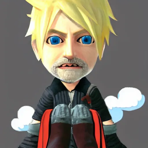 Prompt: jeremy corbyn dressed as cloud strife, highly detailed, concept art