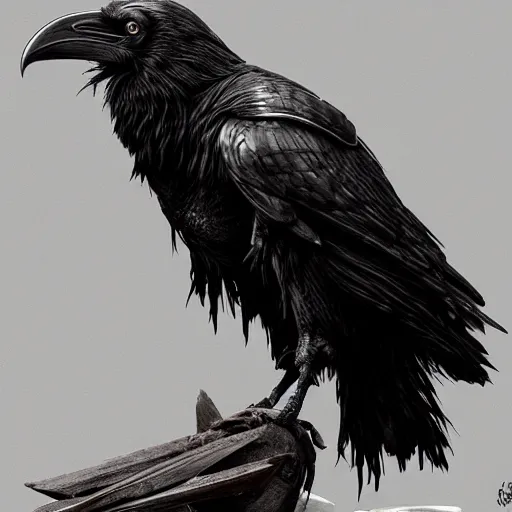 Prompt: a raven made of bloody knives, ultra realistic, concept art, intricate details, highly detailed, photorealistic, octane render, 8 k, unreal engine, art by frank frazetta, simon bisley, brom