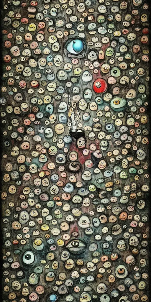 Image similar to eyeball scene by alexander jansson and where's waldo