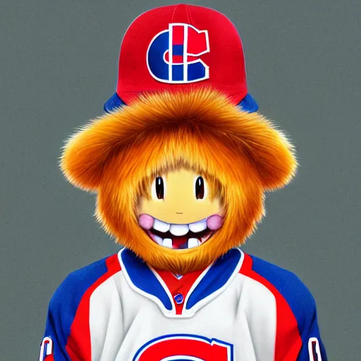 Image similar to anime Portrait of Youppi the Habs Montreal Canadiens Mascot as a very cute powerful and friendly pokemon, highly detailed anime, high evolution, 1990s, legendary, smooth, sharp focus, dynamic lighting, intricate, trending on ArtStation, illustration pokemon, art by WLOP