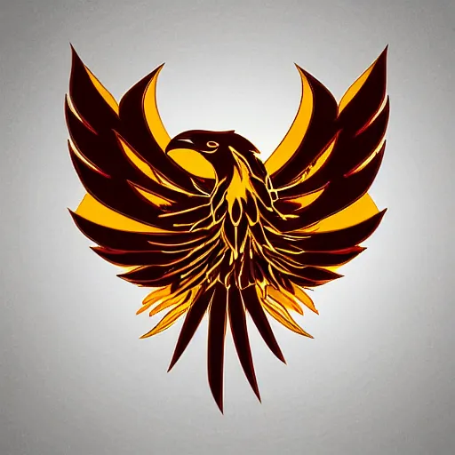 Image similar to v logo with phoenix wings