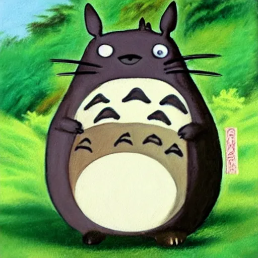 Prompt: “A pastel painting of my neighbor Totoro”