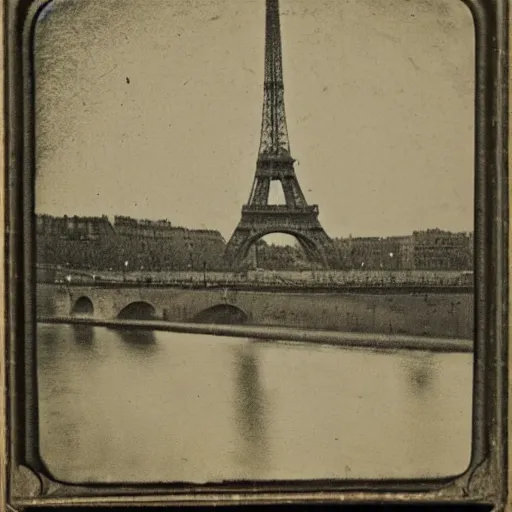 Image similar to 1830s daguerrotype, very early photograph, very grainy photo, 1833 photograph of Paris