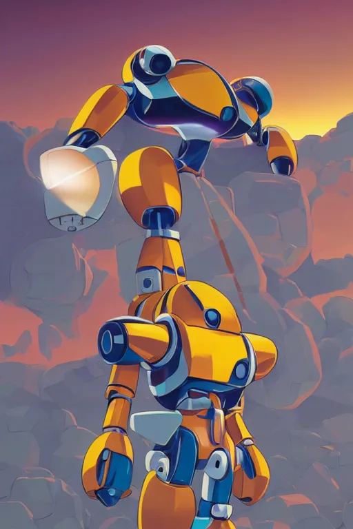 Image similar to metabots medabots medarotto medarot robot minimalist comics, behance hd by jesper ejsing, by rhads, makoto shinkai and lois van baarle, ilya kuvshinov, rossdraws global illumination ray tracing hdr radiating a glowing aura