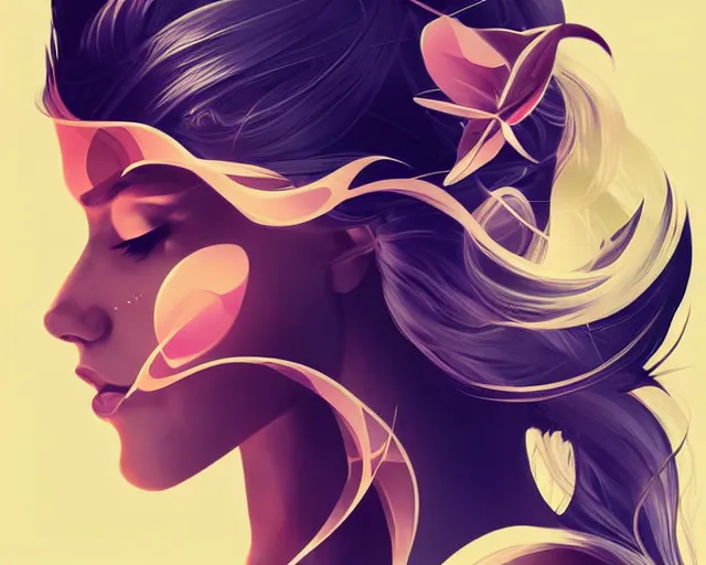 Image similar to dreams, a simple vector based illustration, by ross tran, artgerm