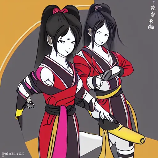 Image similar to kunoichi in the style of yaegashi nan