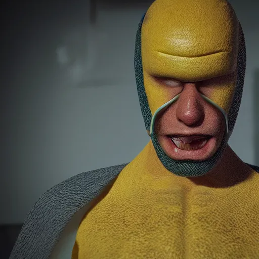 Prompt: banana man as a real person, photorealistic, cinematic