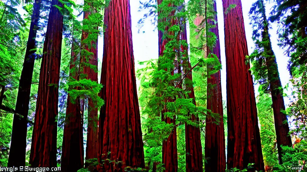 Image similar to San Francisco intertwined with Redwoods; by Klaus Bürgle; Location: San Francisco, California;