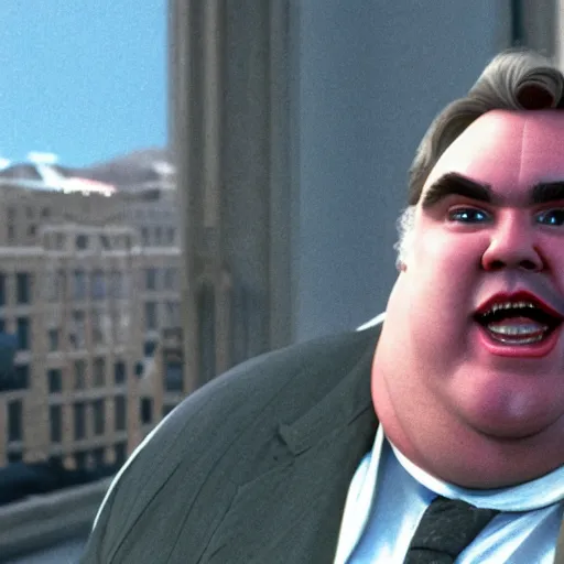 Prompt: raytracing of john candy