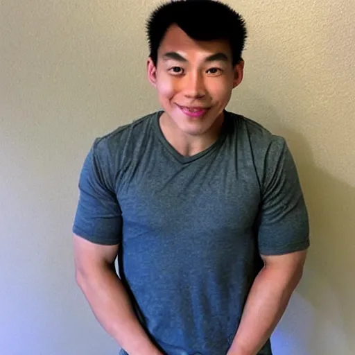 Image similar to byron li, age 1 7, extremely buff, 6 0 0 lbs