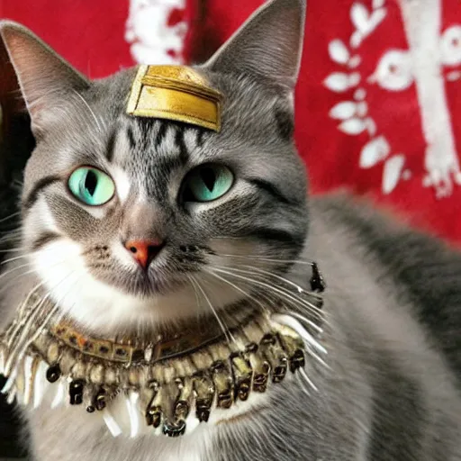 Image similar to photo of a cat as a roman centurion