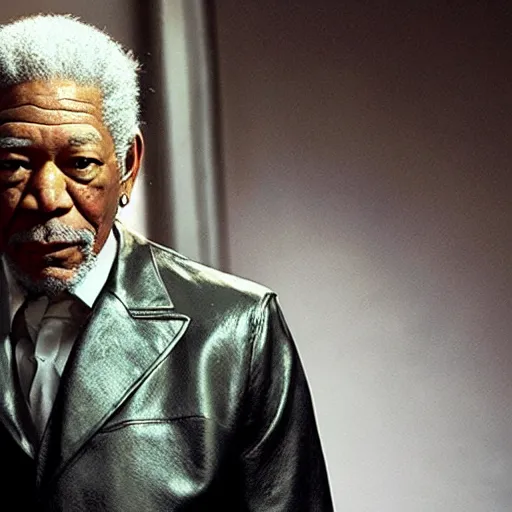 Image similar to still of morgan freeman as catwoman