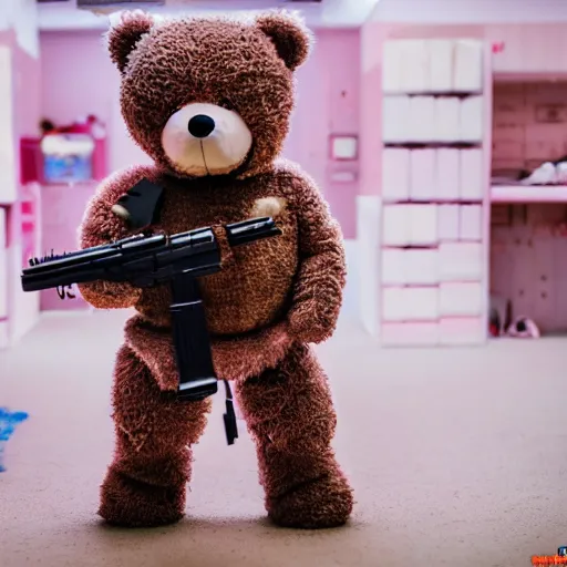 teddy bears with guns