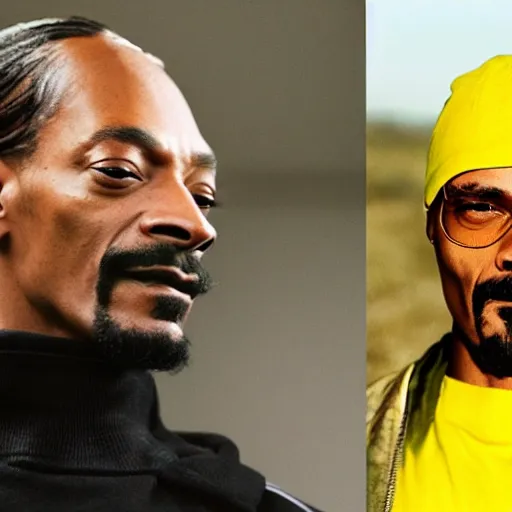 Image similar to snoop dogg plays jesse pinkman in breaking bad with walter white, yo